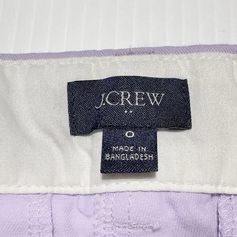 J.Crew Shorts Womens Size 0 Classic Chino 5” Inseam Lavender Purple
